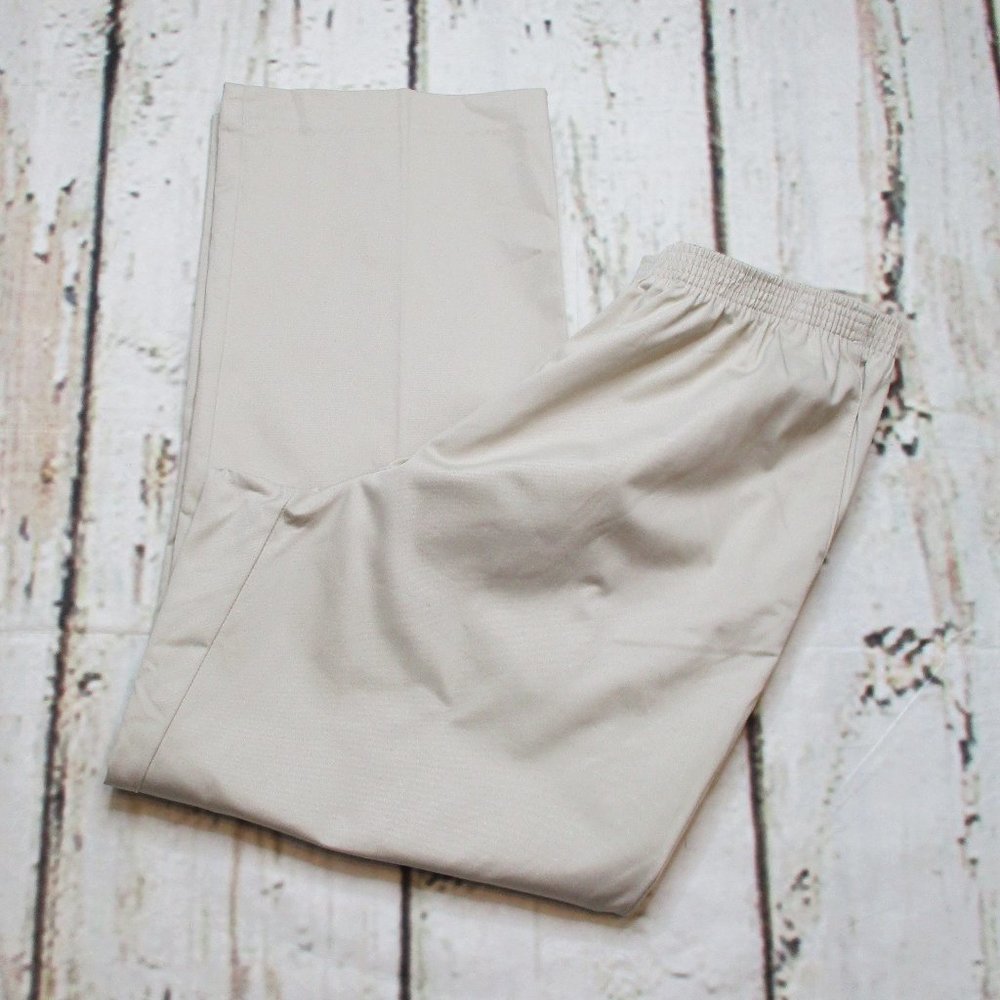 Alfred Dunner Classics Pull On Twill Khaki Pants